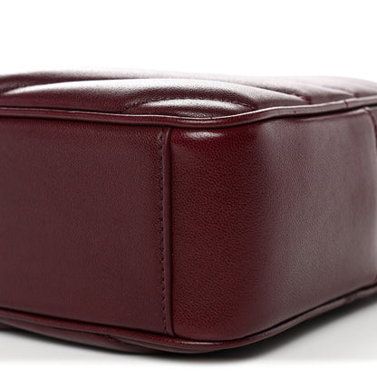 Saint Laurent Lambskin Chevron Quilted Medium Loulou Camera Bag  Rouge Cabernet 10 of 12