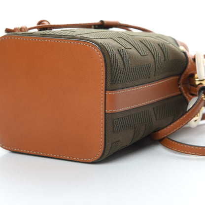 Fendi Canvas Vitello King F is Fendi FF Embroidered Mini Mon Tresor Bucket Bag Amazzonia Cuoio 10 of 11