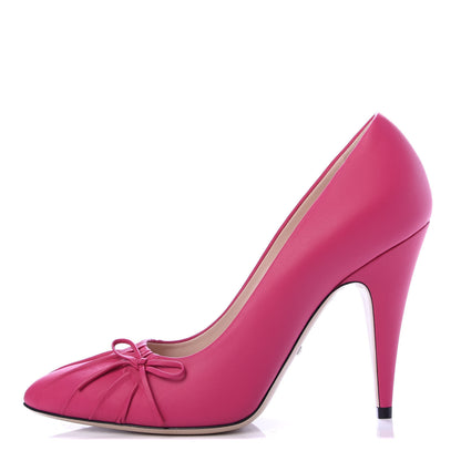 Gucci Nappa Bow High Heel Pumps 39 Bright Fuxia 1 of 10