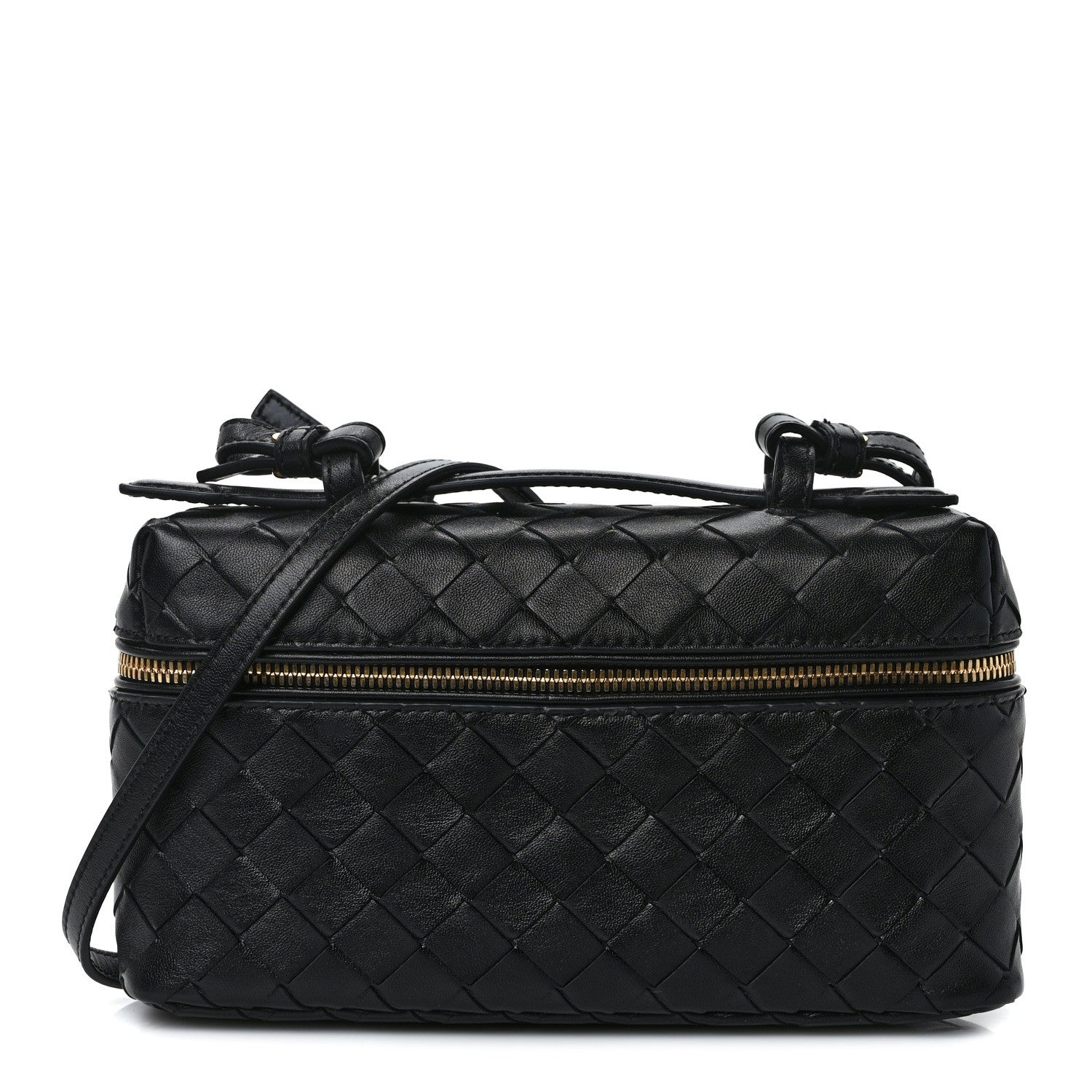 Bottega Veneta Calfskin Intrecciato Bang Bang Vanity Case Black 1 of 12