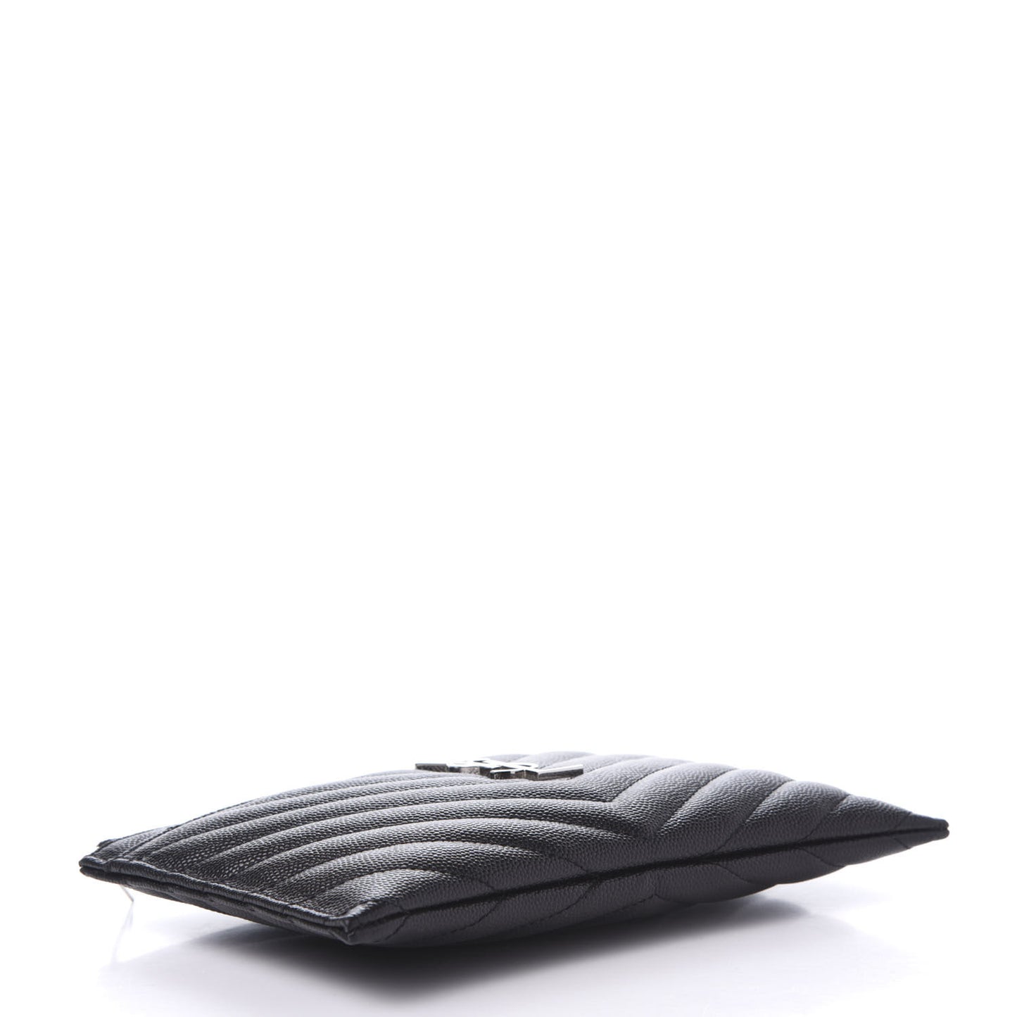 Grain De Poudre Chevron Monogram Bill Pouch Black
