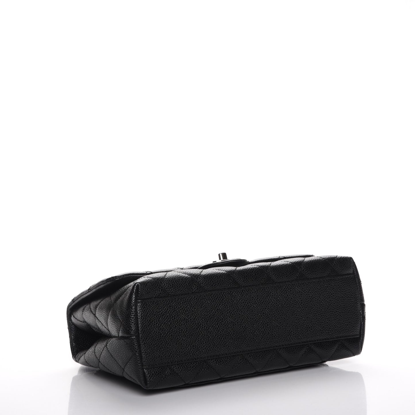 Caviar Quilted Medium Kelly Flap Bag Black