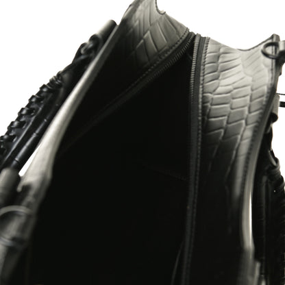 Balenciaga Semi Shiny Calfskin Crocodile Embossed Neo Classic Black Hardware S City Black 13 of 14