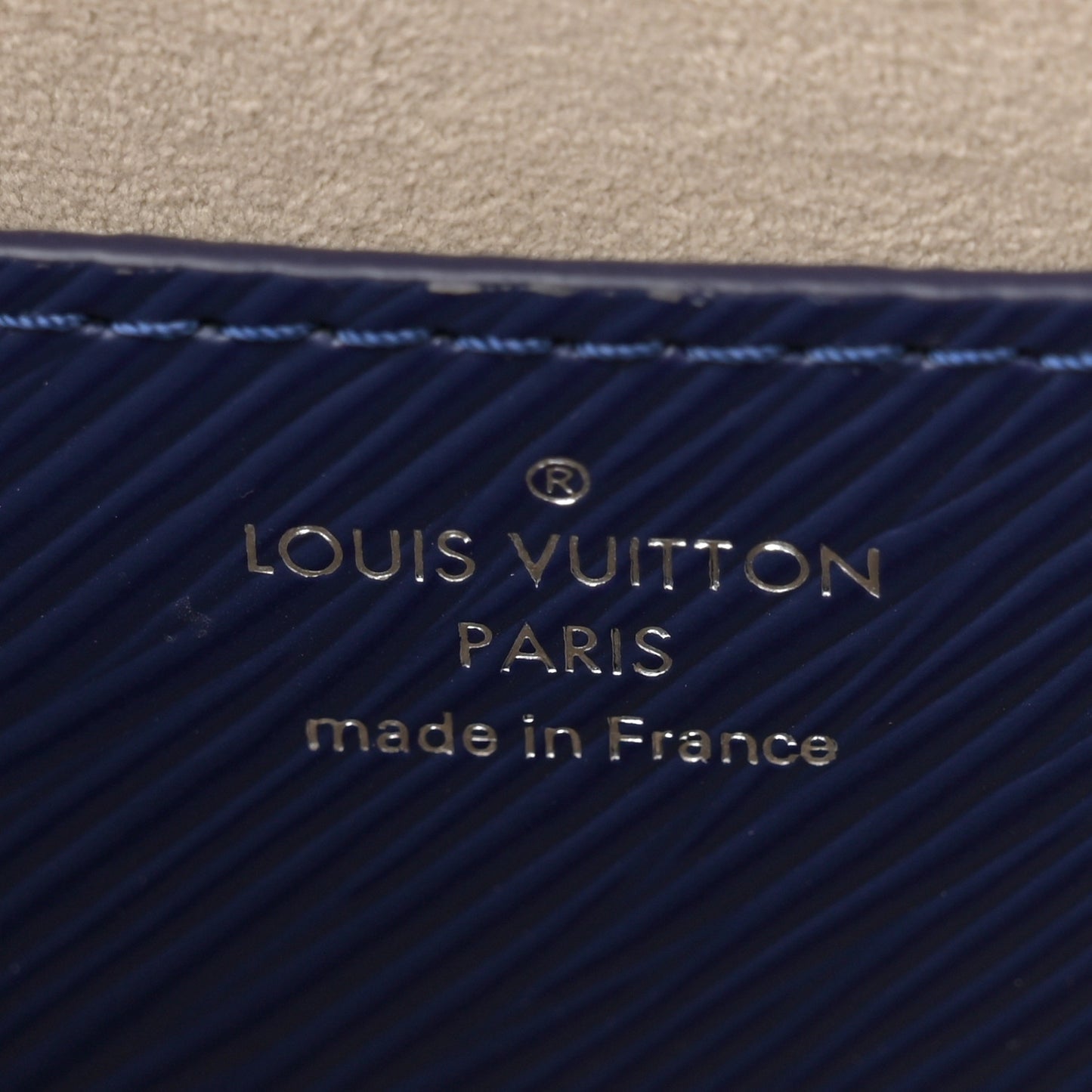 Epi Savane Twist Shoulder Bag MM Blue