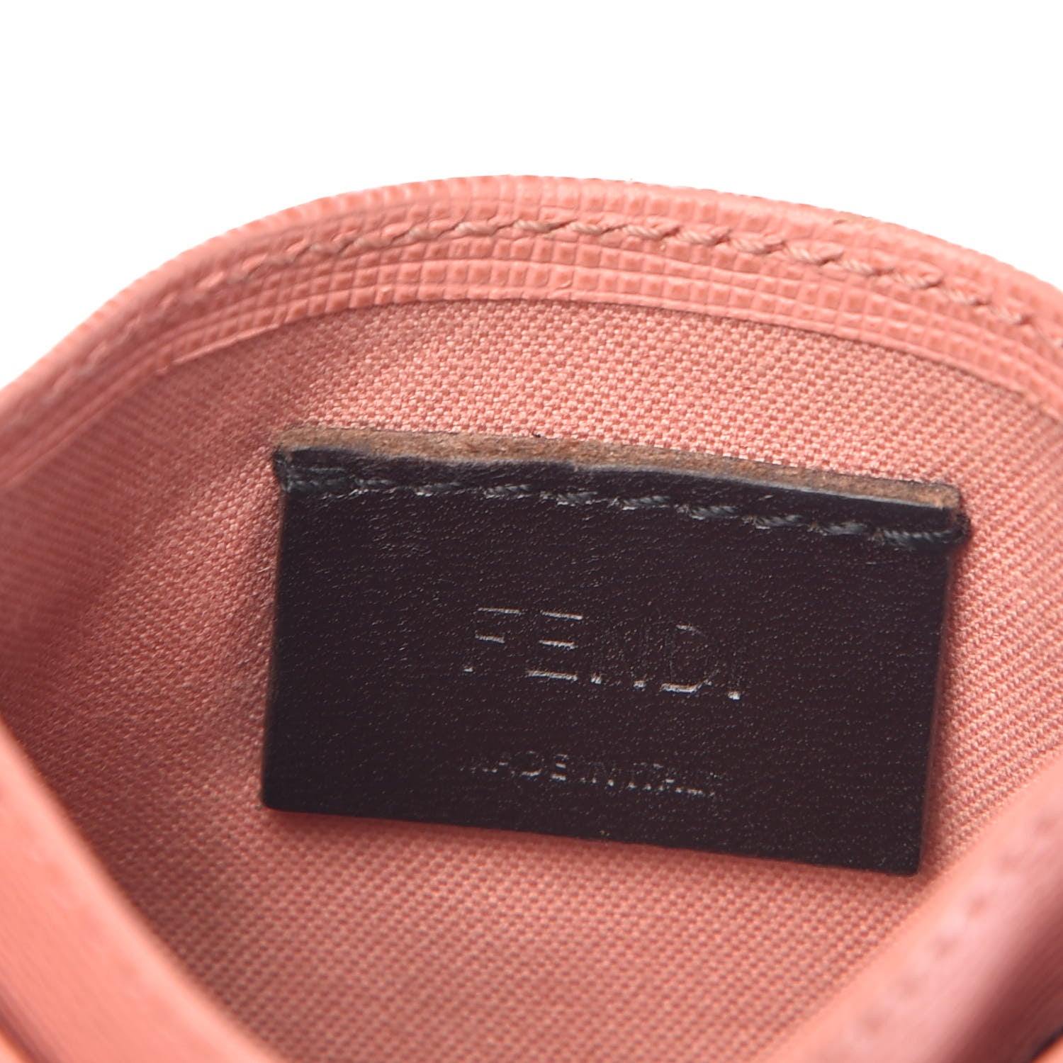Fendi Vitello Elite Card Holder Pesca 7 of 10