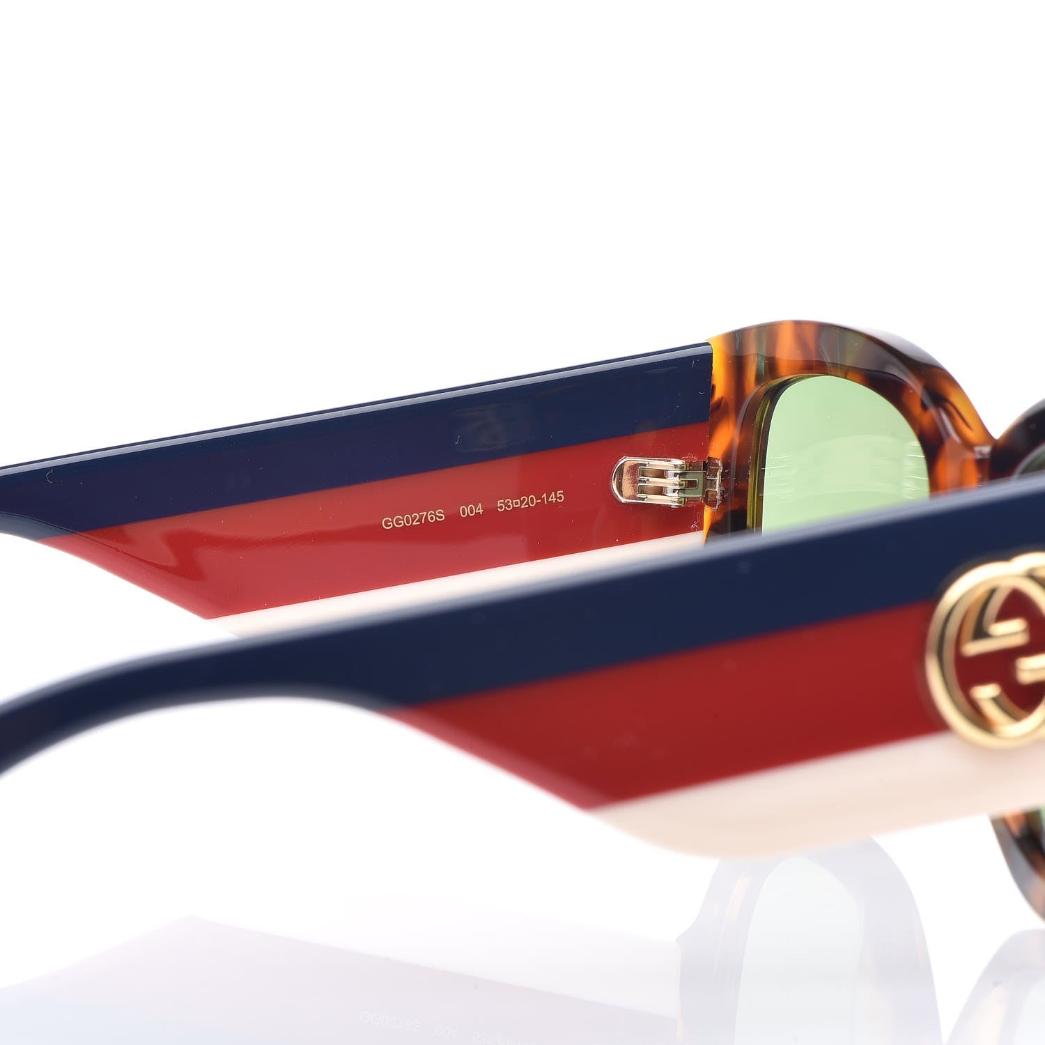 Gucci Acetate Web Oversized Frame Rectangle Sunglasses GG0276S Tortoiseshell 5 of 7