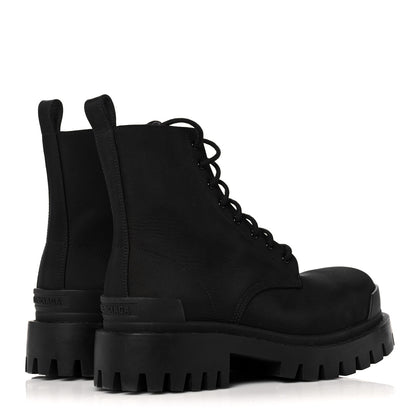 Balenciaga Nylon Womens Strike 20mm Lace Up Boots 37 Black 4 of 12