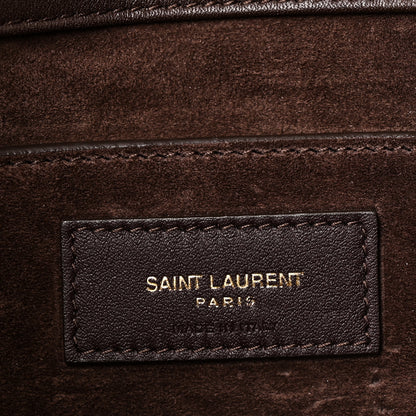 Saint Laurent Raffia Medium Monogram Kate Satchel Natural Dark Oak 6 of 10