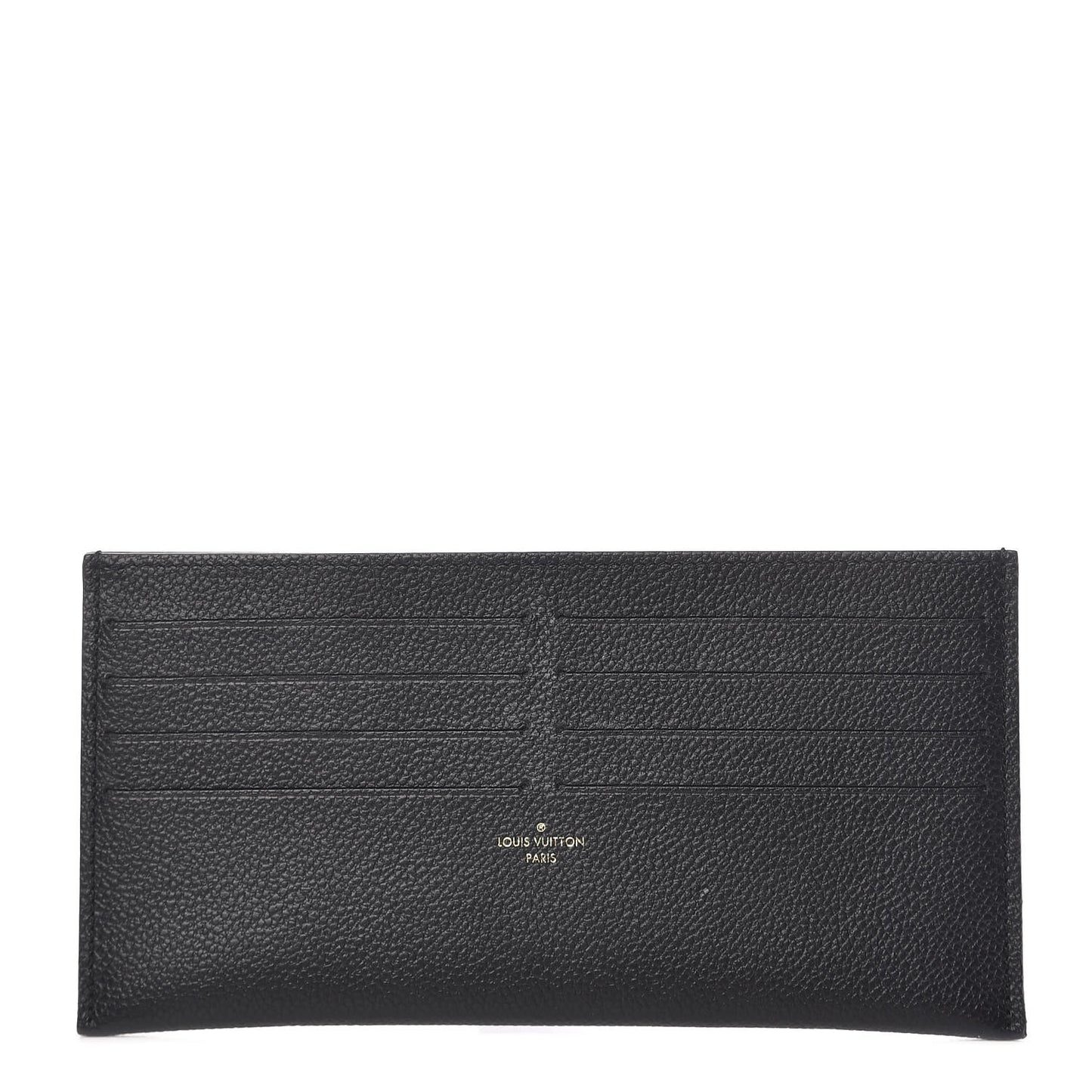 Calfskin Felicie Chain Wallet Card Holder Insert Black