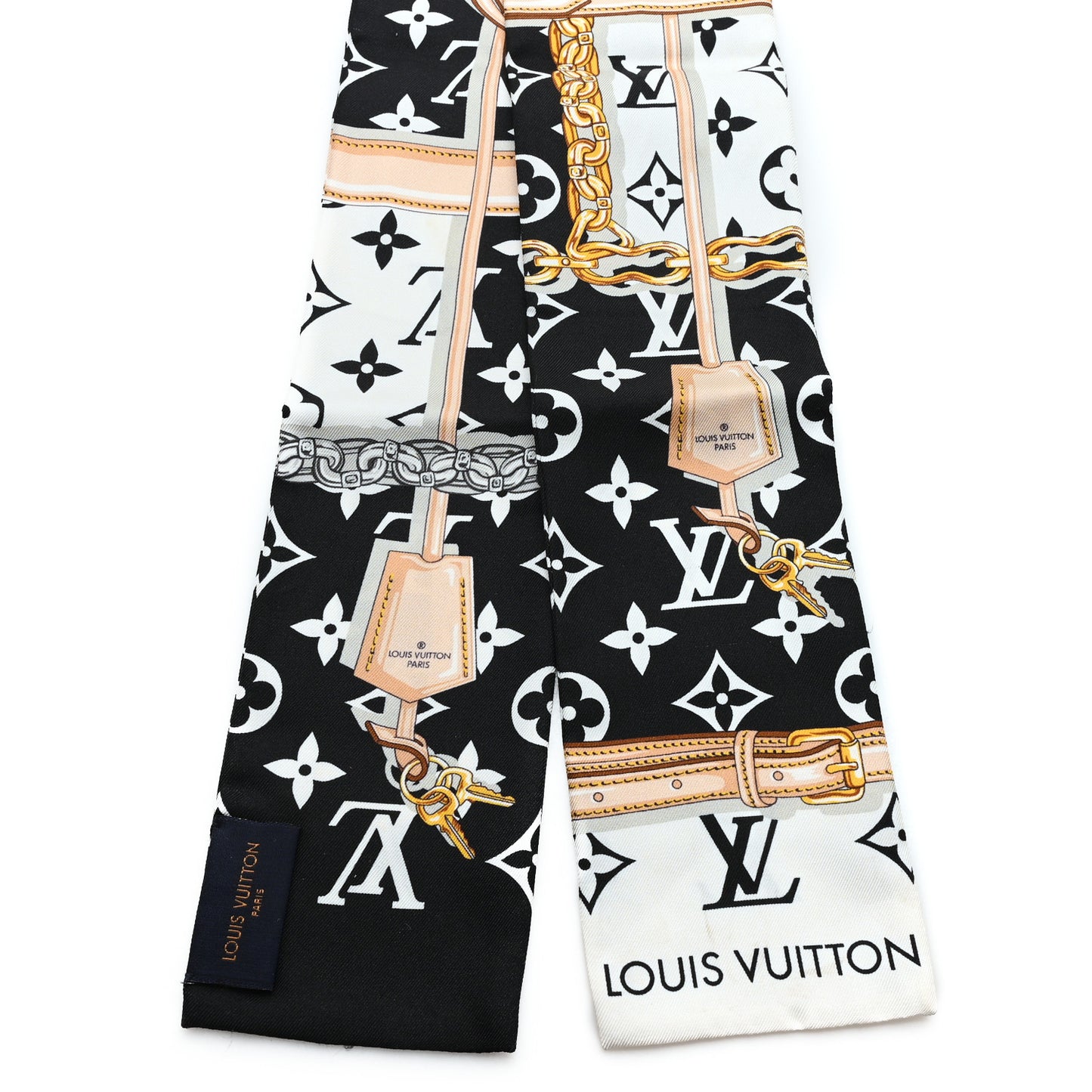 Silk Monogram Confidential Bandeau Black