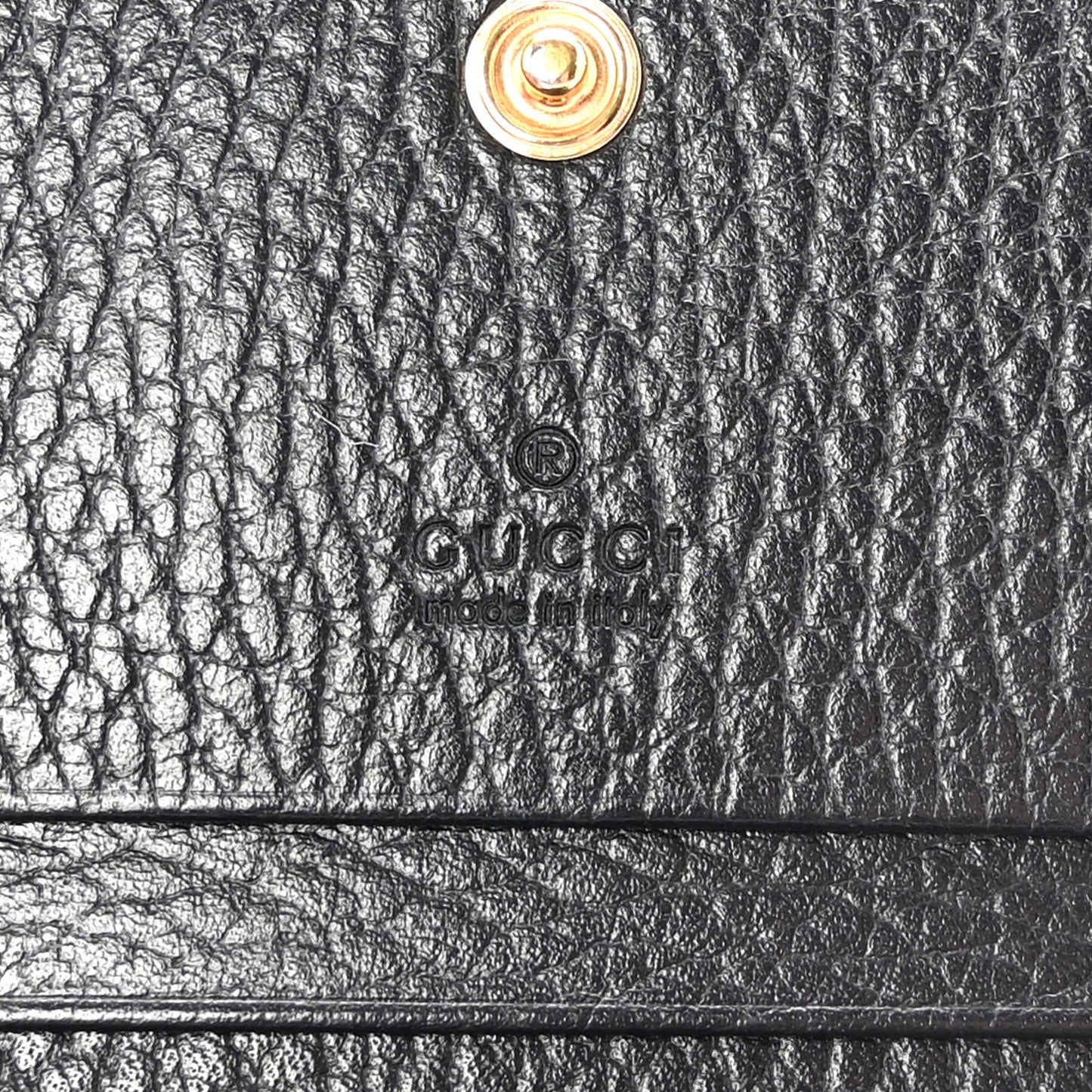 Dollar Calfskin GG Supreme Monogram GG Marmont Card Case Black Beige Ebony