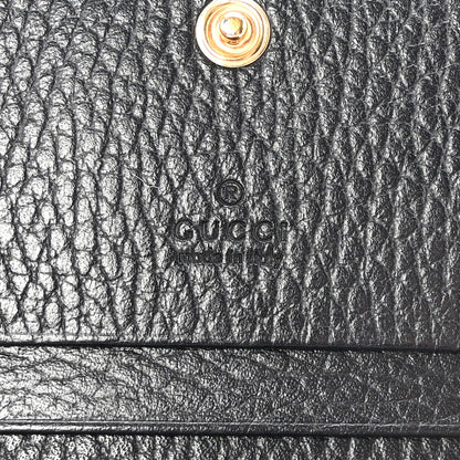 Gucci Dollar Calfskin GG Supreme Monogram GG Marmont Card Case Black Beige Ebony 6 of 7