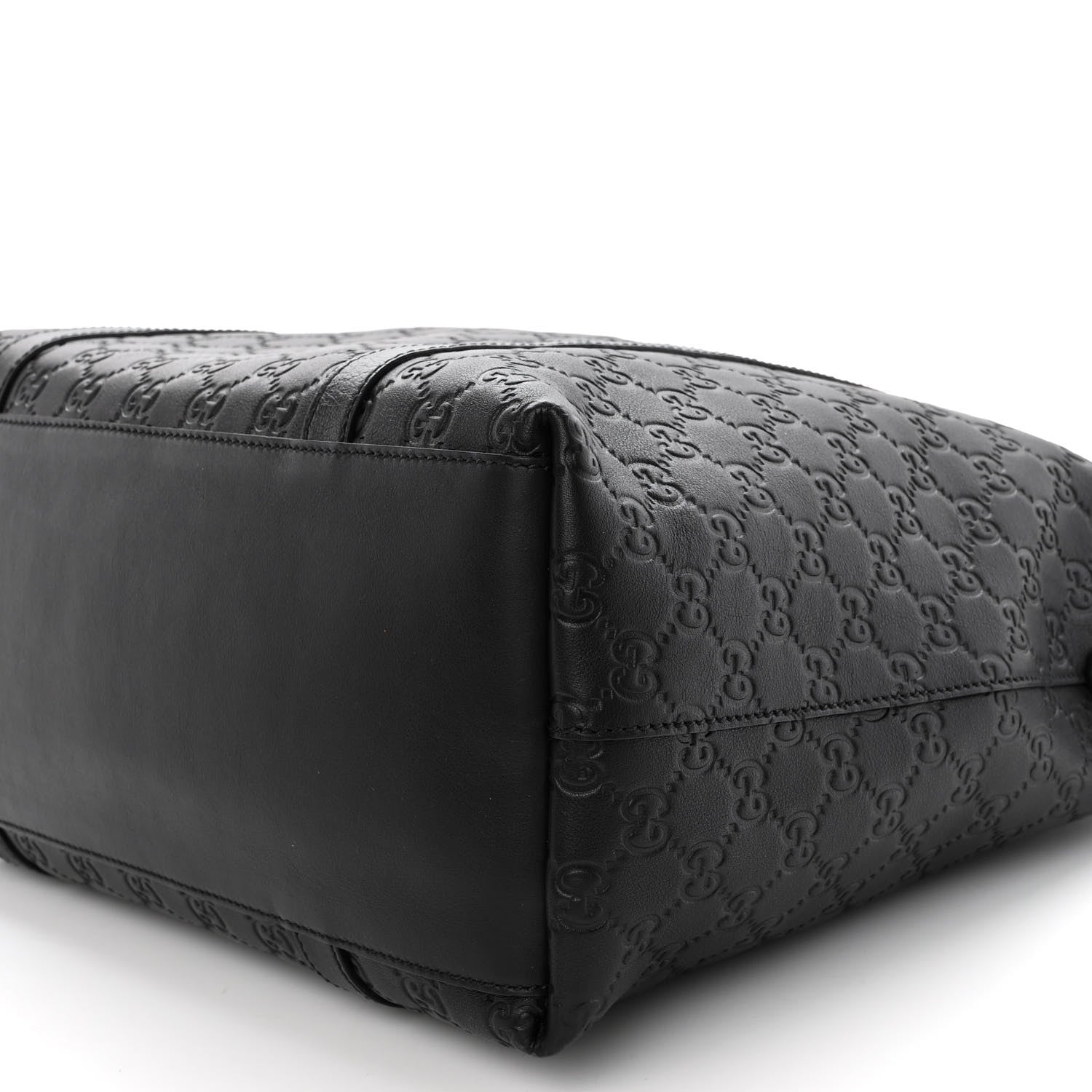 Gucci Guccissima Large GG Charm Convertible Dome Satchel Black 9 of 9