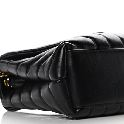 Saint Laurent Calfskin Y Quilted Monogram Small Loulou Chain Satchel Black 6 of 16