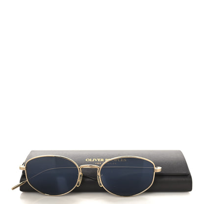 Oliver Peoples Titanium Oval Sunglasses OV1347ST Gold 7 of 7