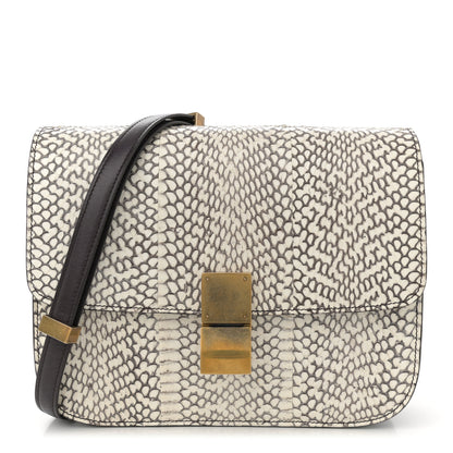Celine Cobra Calfskin Medium Classic Box Flap Bag Natural 1 of 11