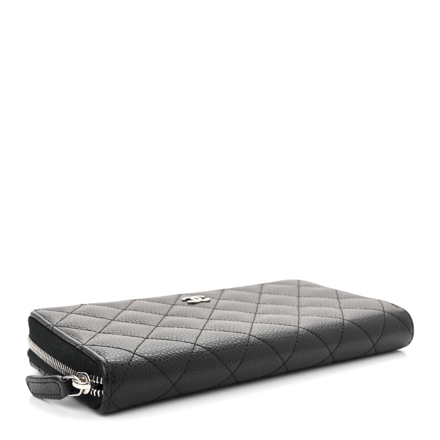 Chanel Caviar Quilted Large Gusset Zip Around Wallet Black 4 of 8