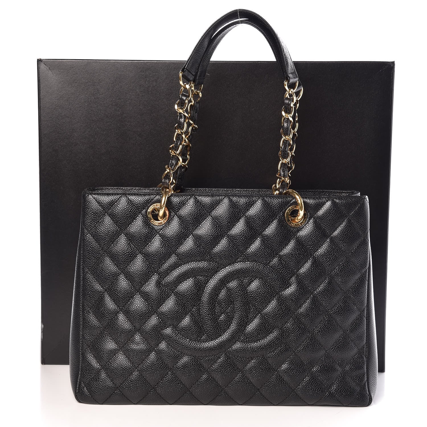 Chanel Caviar Quilted Grand Shopping Tote GST Black 10 of 10