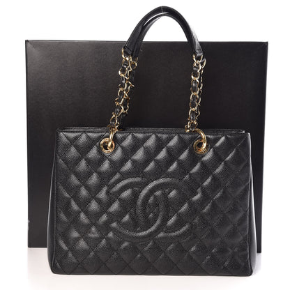 Chanel Caviar Quilted Grand Shopping Tote GST Black 10 of 10