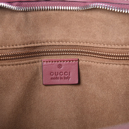 Gucci GG Supreme Monogram Blooms Medium Zippered Tote Beige Multicolor Dry Rose 6 of 10