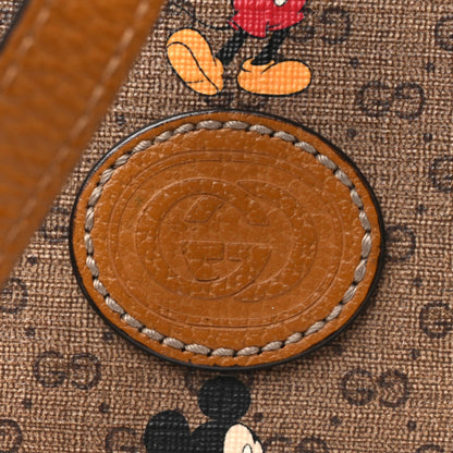 Gucci X DISNEY Mini Vintage GG Supreme Monogram Mickey Mouse Round Shoulder Bag Beige Vintage Sun Oil 8 of 12