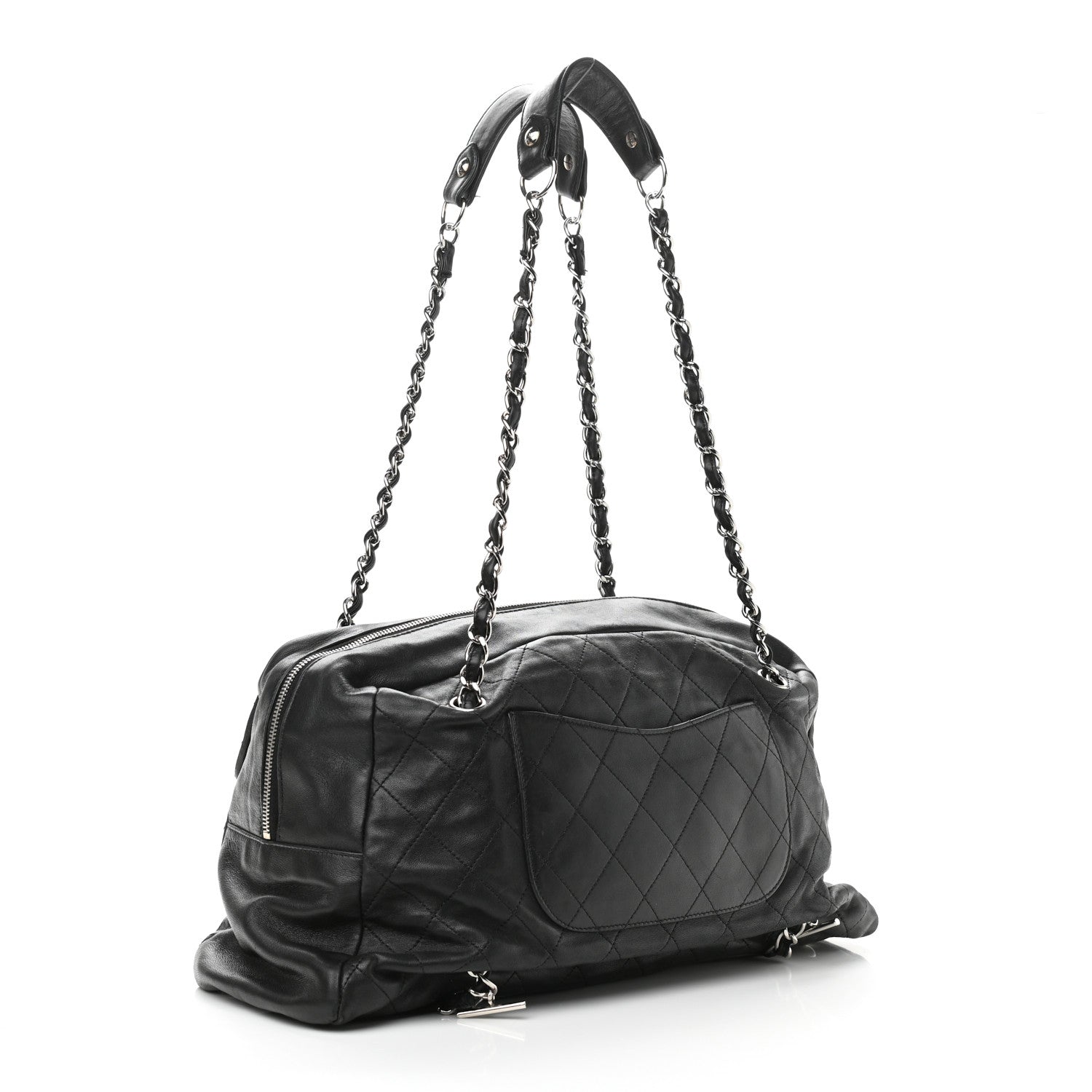 Chanel Lambskin Quilted Small Camera Case Black 3 of 10