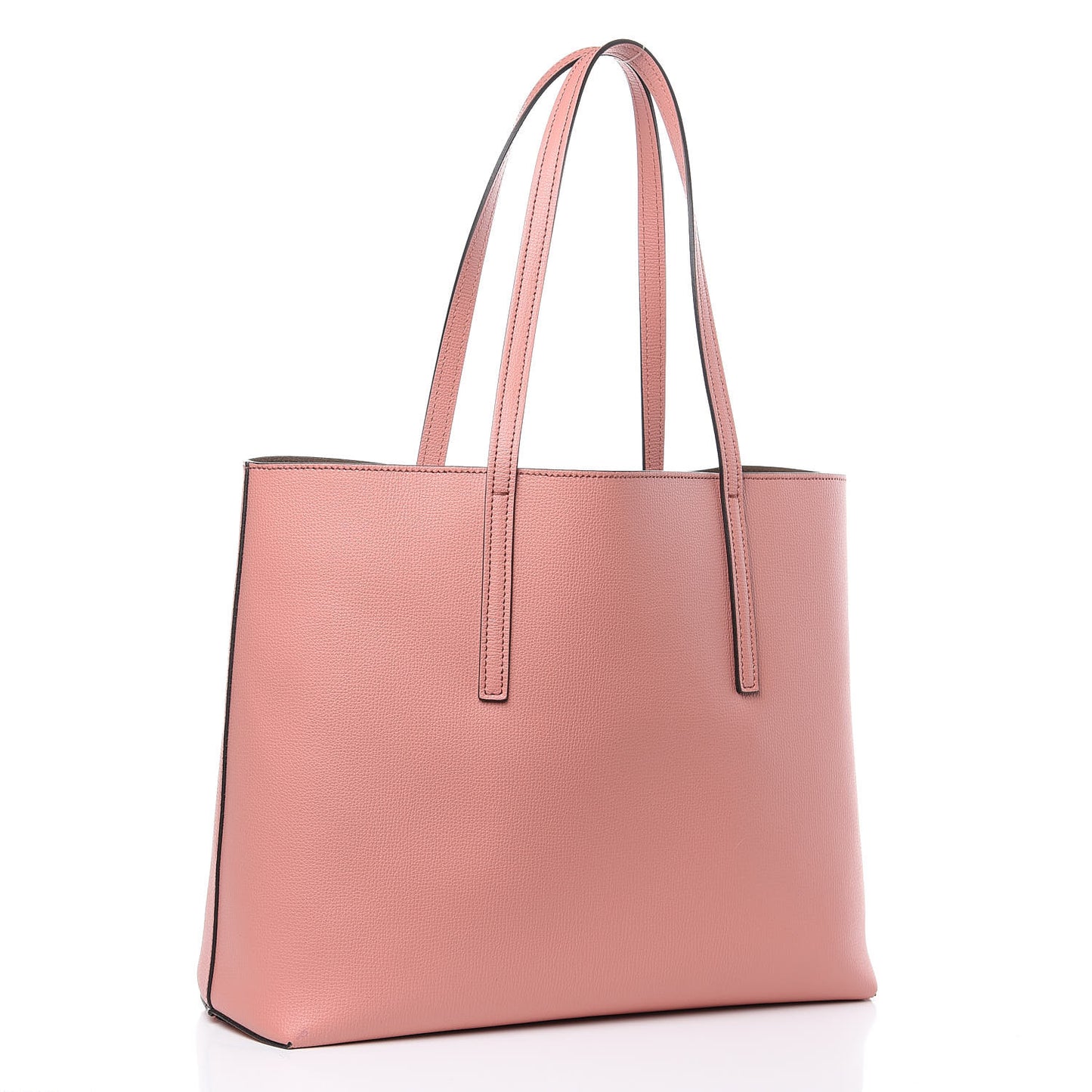Vitello Vienna Enamel F is Fendi Shopping Tote Macaron Taupe