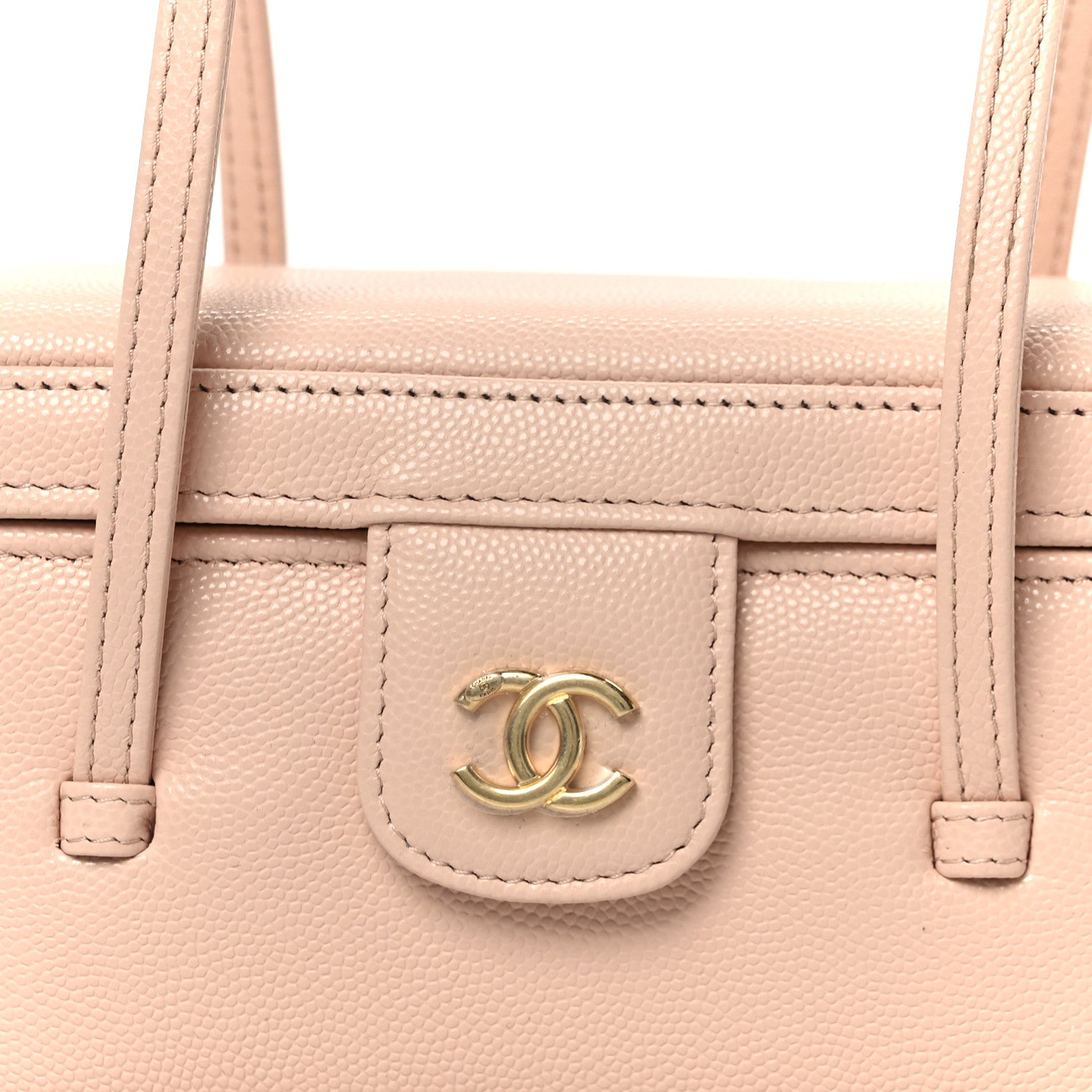 Chanel Shiny Caviar Preppy Coco Long Vanity With Strap Light Pink 8 of 12