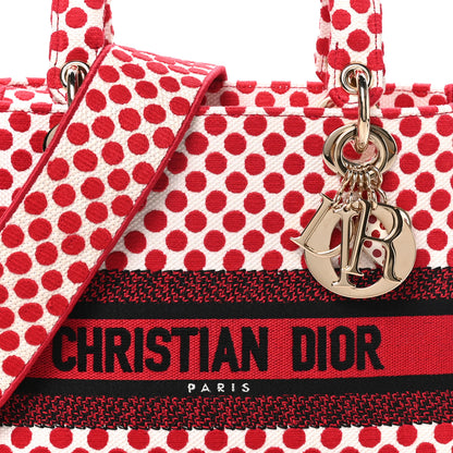 Christian Dior Canvas Medium DiorAmour Dots Lady D-Lite Red 7 of 9