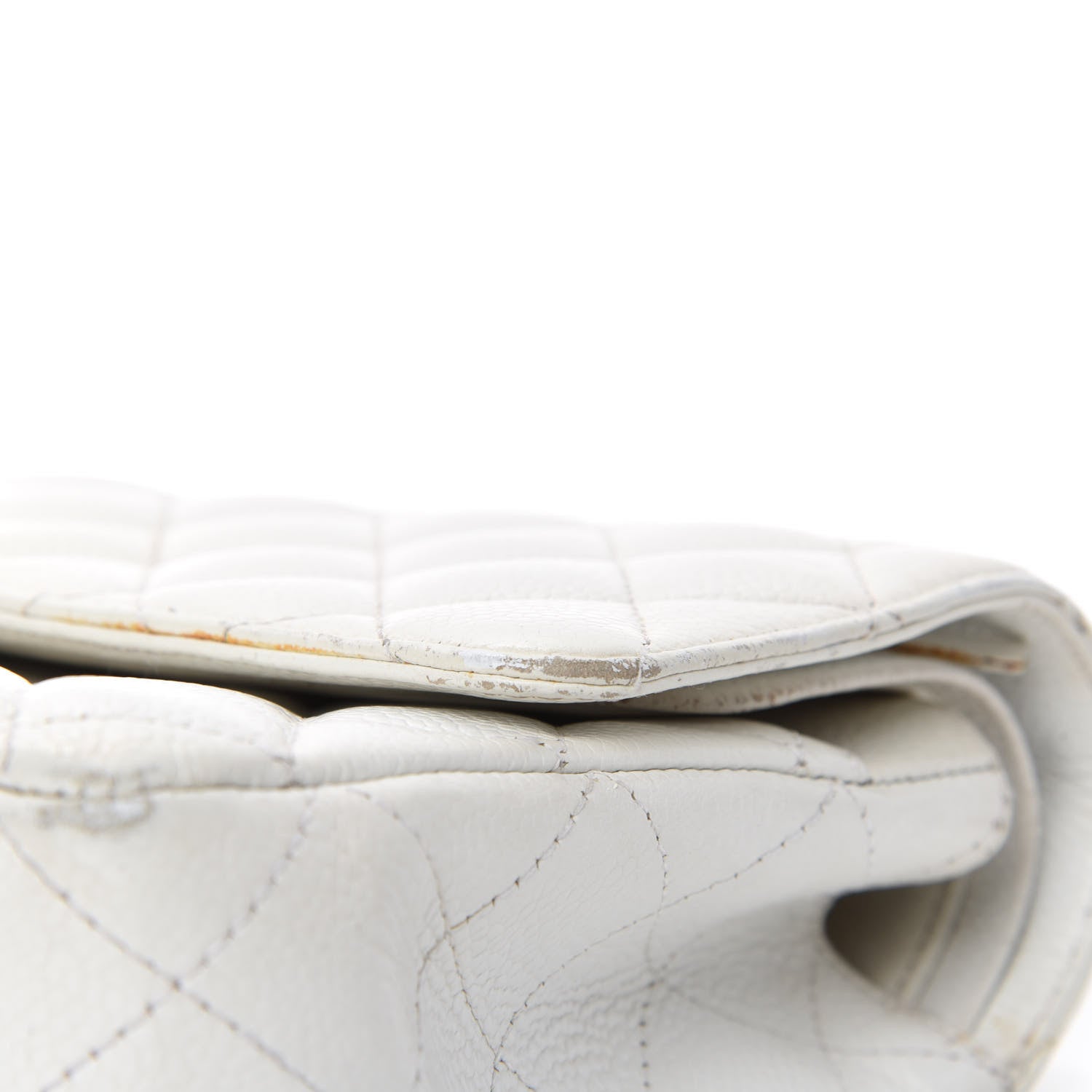 Chanel Caviar Quilted Medium Double Flap White 9 of 24
