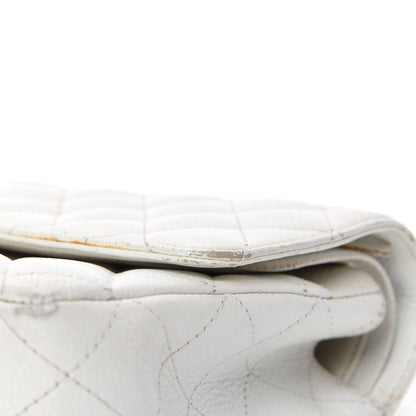 Chanel Caviar Quilted Medium Double Flap White 9 of 24
