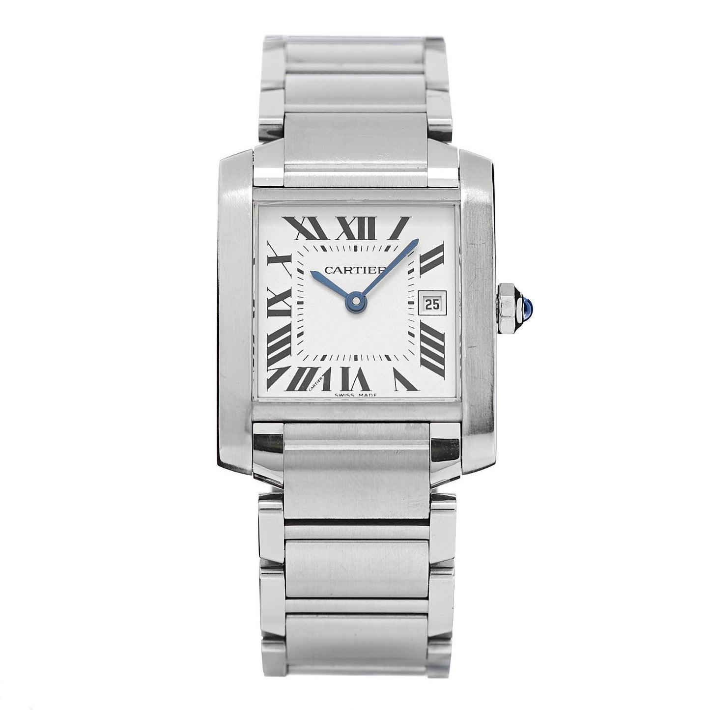 Stainless Steel 25mm Tank Francaise Quartz Watch