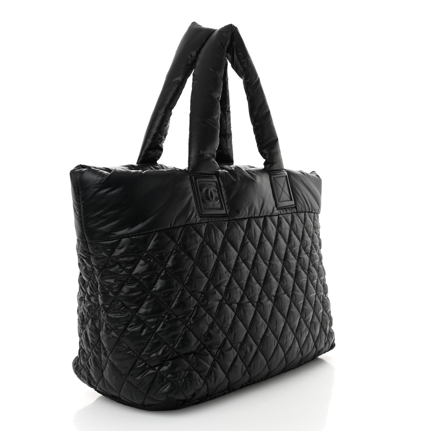 Chanel Nylon Quilted Large Coco Cocoon Tote Black 3 of 11