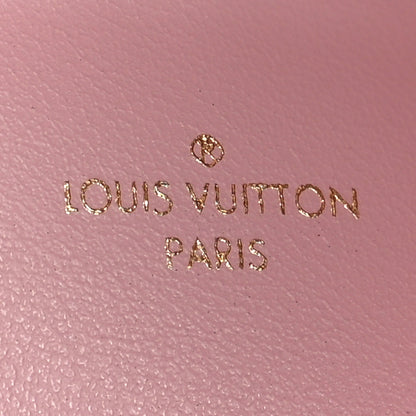 Louis Vuitton Damier Azur Felicie Chain Wallet Zippered Insert Rose Ballerine 6 of 7