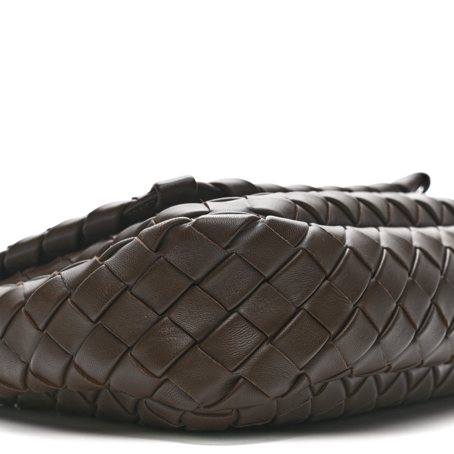Nappa Intrecciato Small Cobble Messenger Bag Light Brown