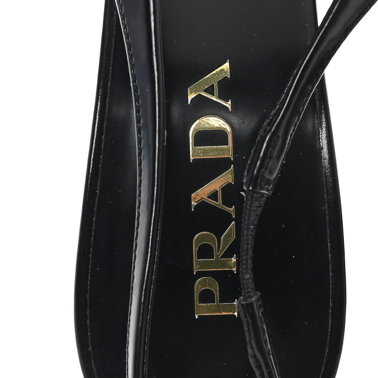 Patent Calfskin Square Toe 85mm Slingback Pumps 38 Black