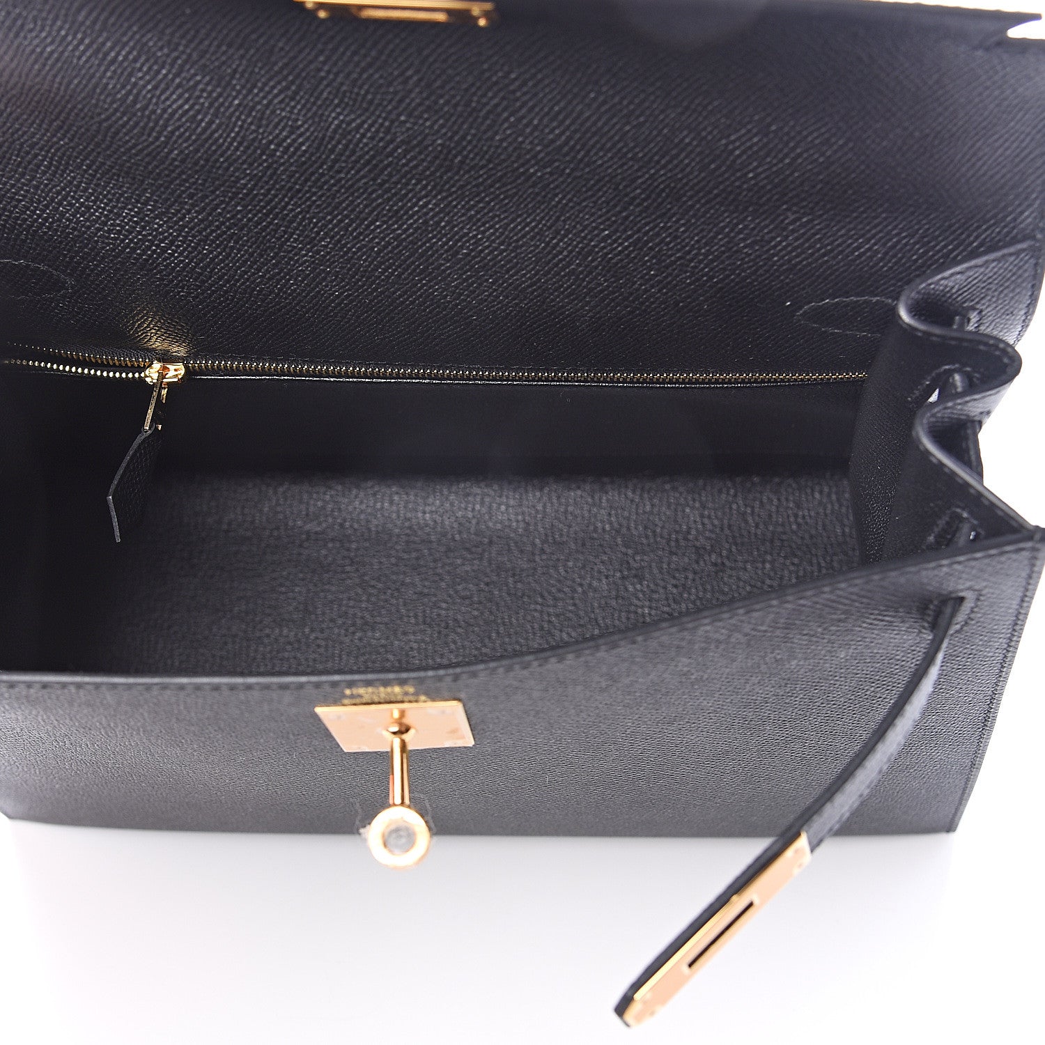 Hermes Epsom Kelly Sellier 28 Black 4 of 9