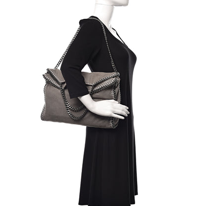 Stella McCartney Shaggy Deer Falabella Fold Over Tote Grey 2 of 9