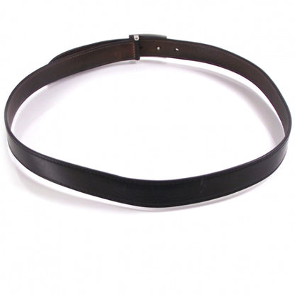 Louis Vuitton Leather Jeans Belt Black w Silver Buckle 2 of 8