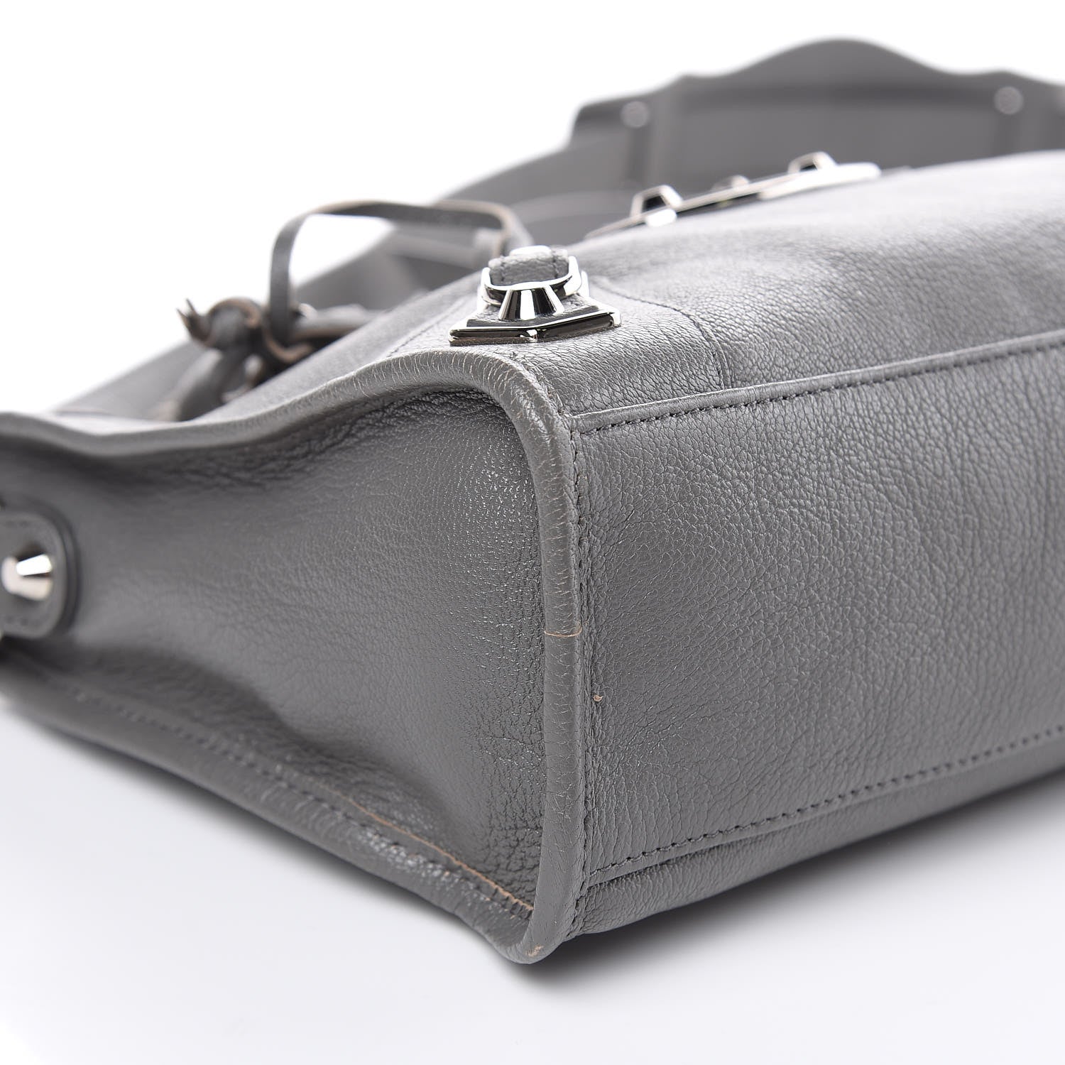 Balenciaga Chevre Silver Metallic Edge Hardware S City Gris Acier 8 of 10