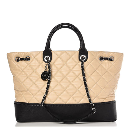 Chanel Calfskin Caviar Quilted Large Shopping Tote Beige 1 of 12