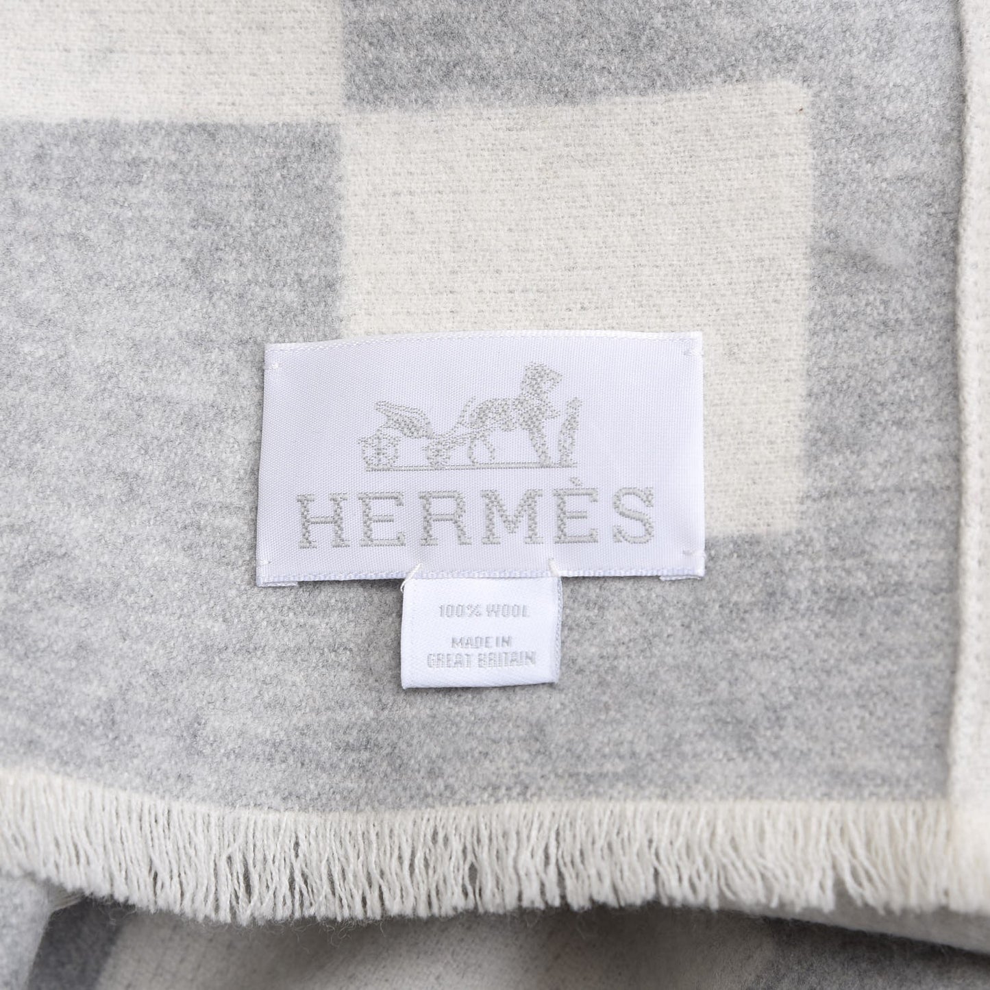 Wool Promenade Au Faubourg Blanket Blanc Gris