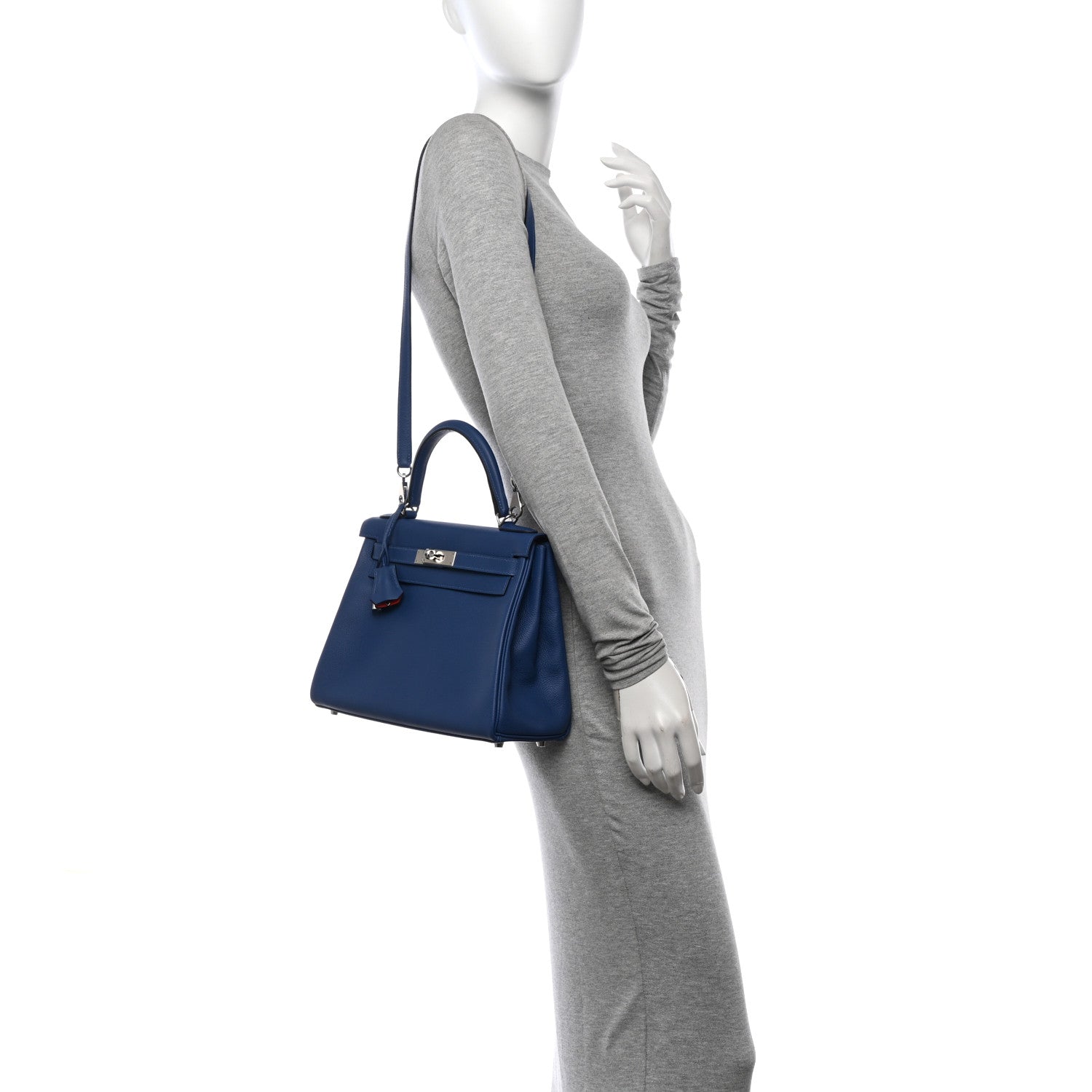 Hermes Evercolor Verso Kelly Retourne 28 Bleu Brighton Capucine 2 of 13
