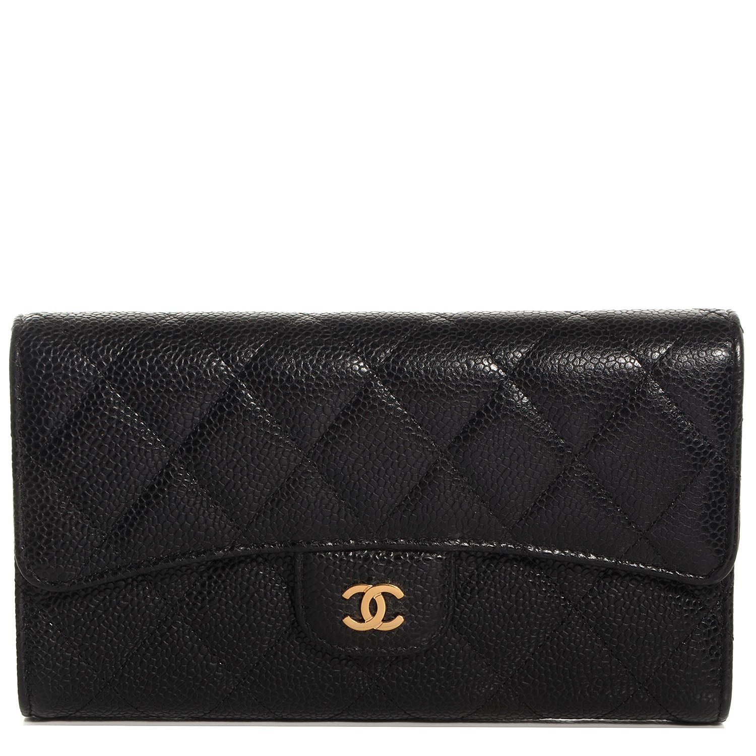 Chanel Caviar Quilted Large Flap Wallet Black 1 of 9