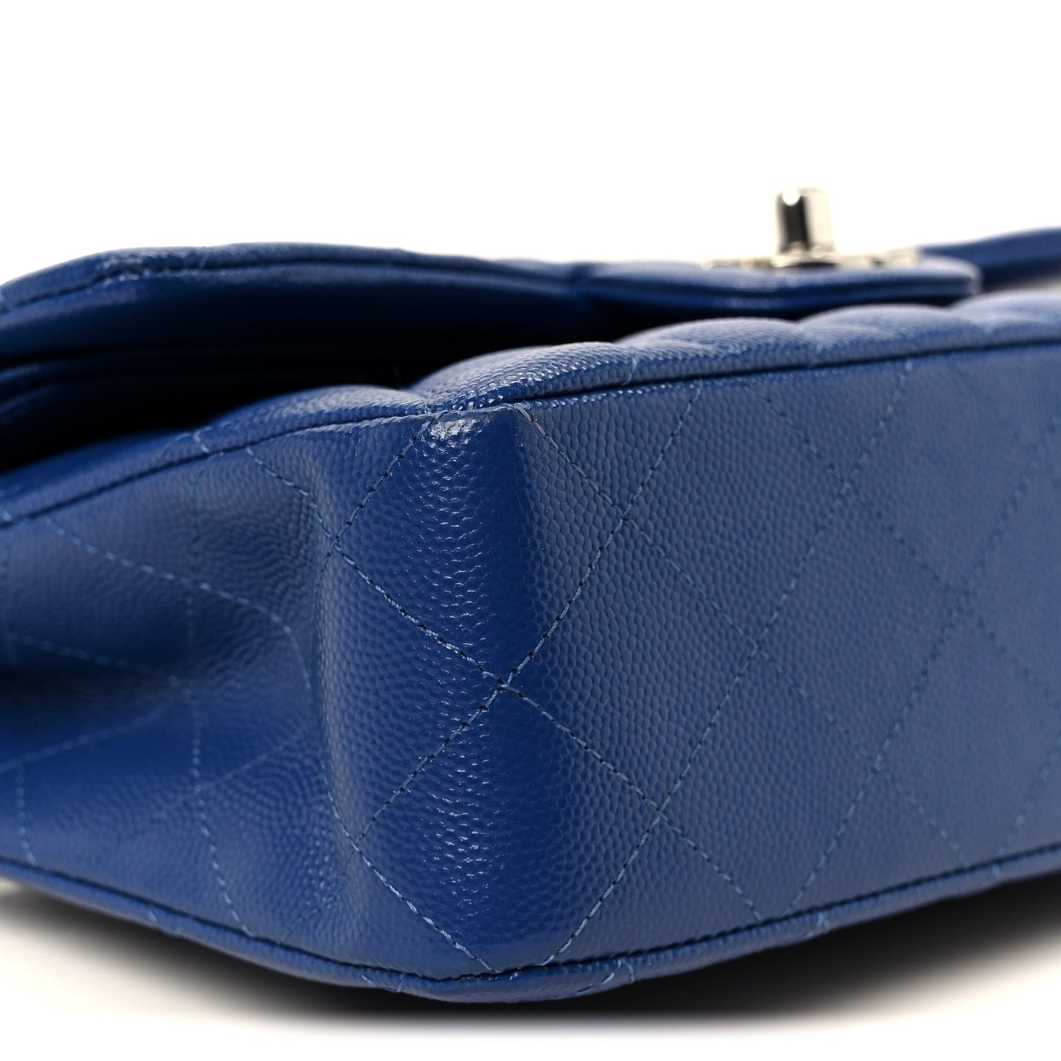 Chanel Caviar Quilted Small Double Flap Blue 10 of 11