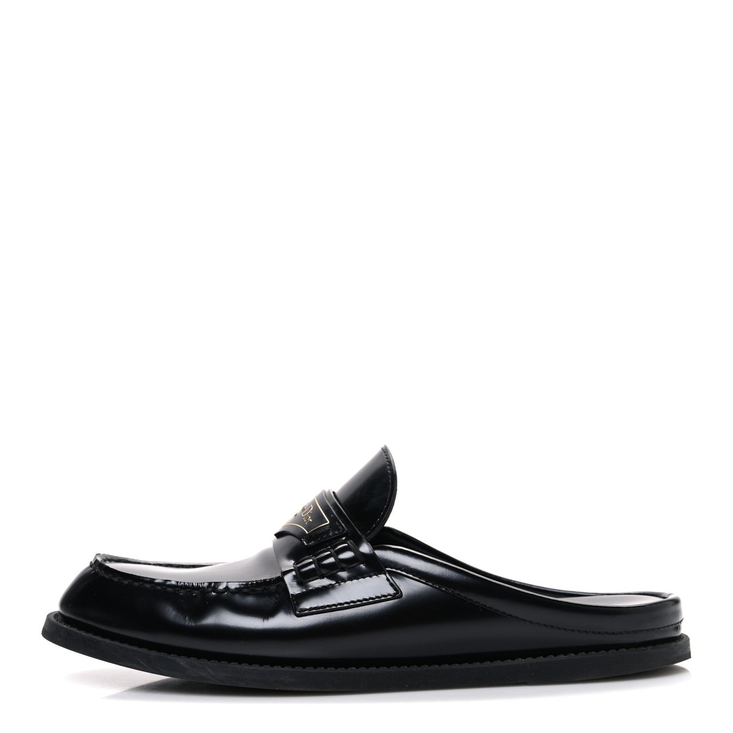 Christian Dior Brushed Calfskin Boy Loafer Mule 36 Black 1 of 11