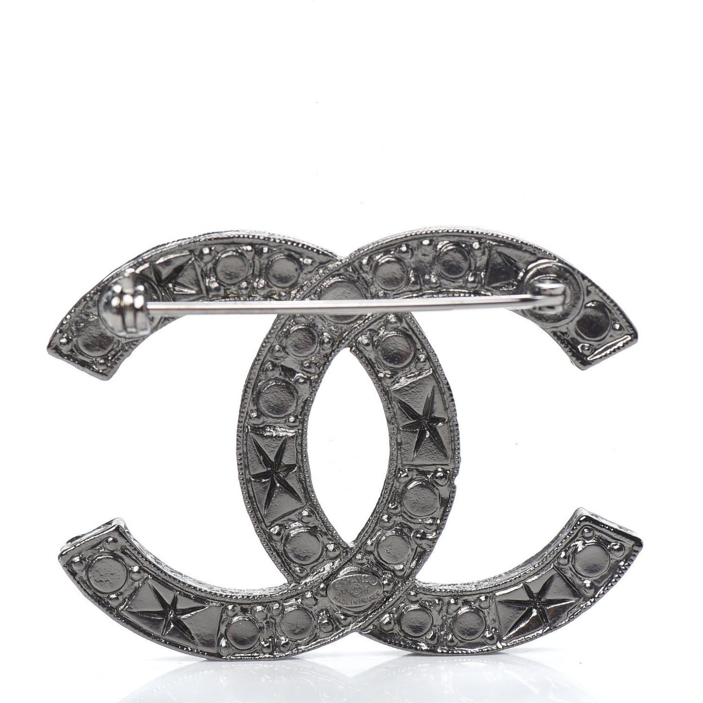 Ruthenium Crystal CC Star Brooch