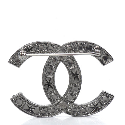 Chanel Ruthenium Crystal CC Star Brooch 3 of 5