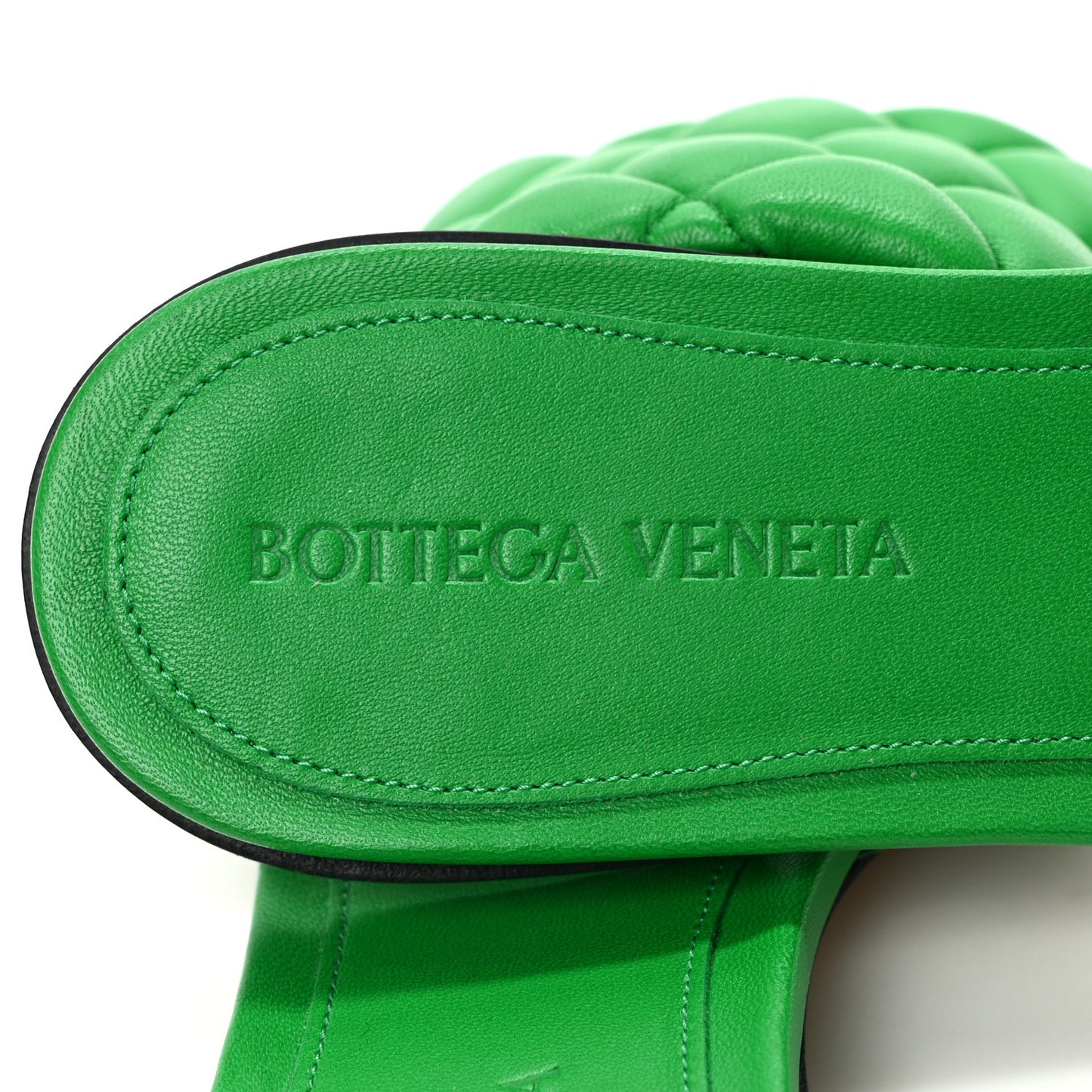 Nappa Matelasse Padded Flat Sandals 36 Parakeet