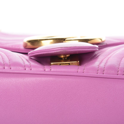 Gucci Calfskin Matelasse Medium GG Marmont Shoulder Bag Candy Mousse 9 of 11